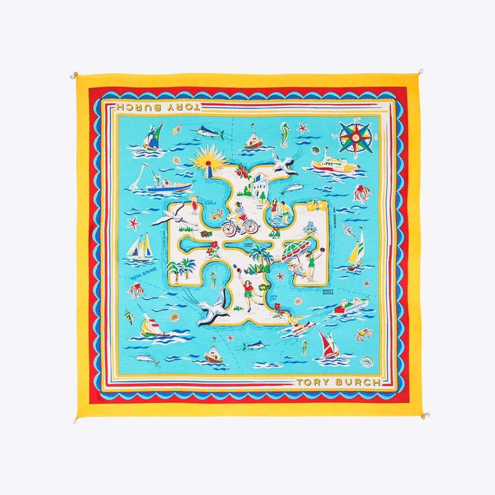 Tor Burch Silk Square Scarf BNWT!